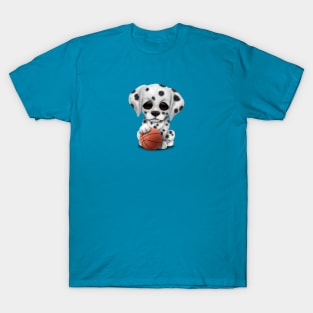 Dalmatian Puppy Dog Playing With Basketball T-Shirt